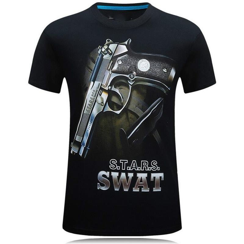 Street Fashion Guys - Tough Guy สไตล์ 3D พิมพ์เสื้อยืดผู้ชายเสื้อผ้าบุคลิกภาพ Street