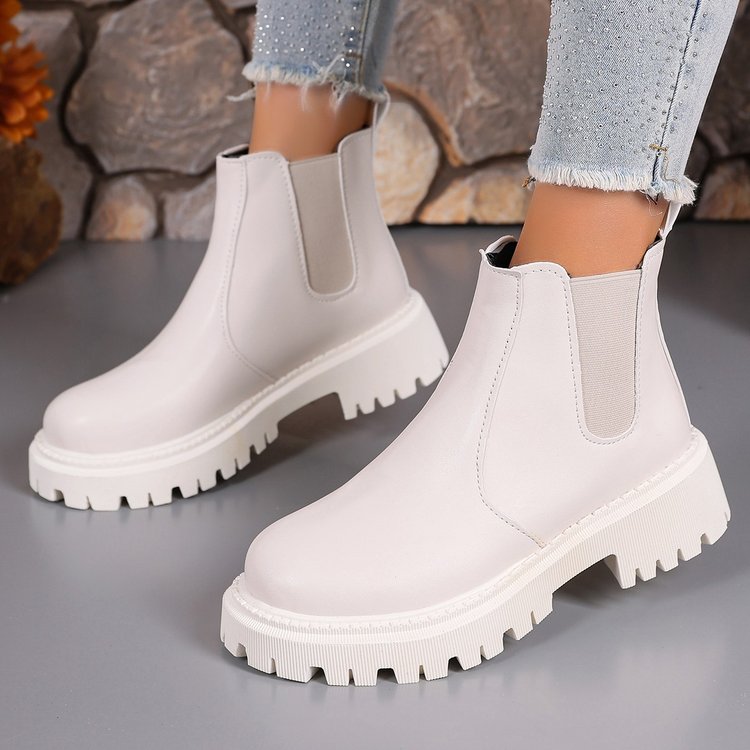 รองเท้าบูทสั้นผู้หญิงแบบหนาคลา - Street Fashion Winter 2025 บทวิจารณ์และราคา