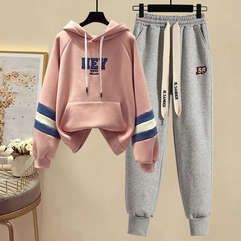 ชุดกีฬาสําหรับผู้หญิงในฤดูใบไม - Street Fashion Korean บทวิจารณ์และราคา