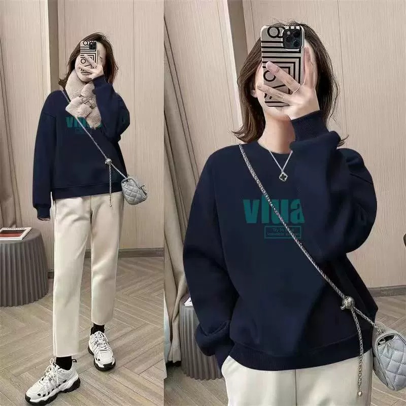 เสื้อสเวตเตอร์คอกลมทรงโอเวอร์ไ - Oversized Crewneck Fleece บทวิจารณ์และราคา