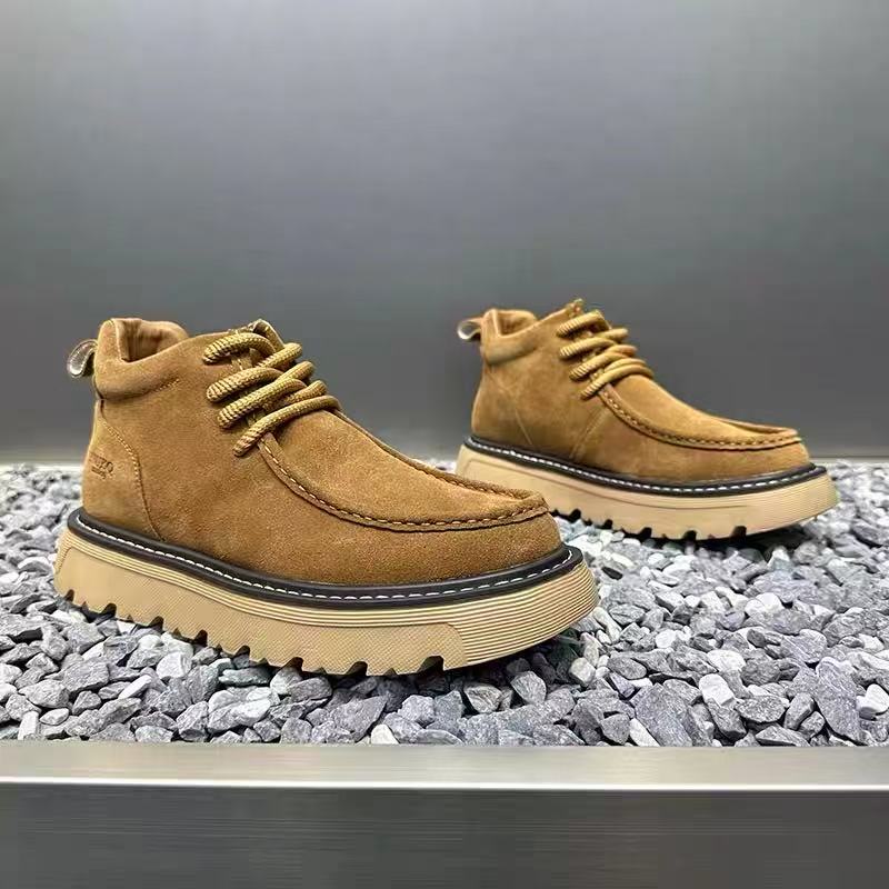 รองเท้าบูทผู้ชายแบบสวมพื้นหนา  - Street Fashion Winter 2025 บทวิจารณ์และราคา