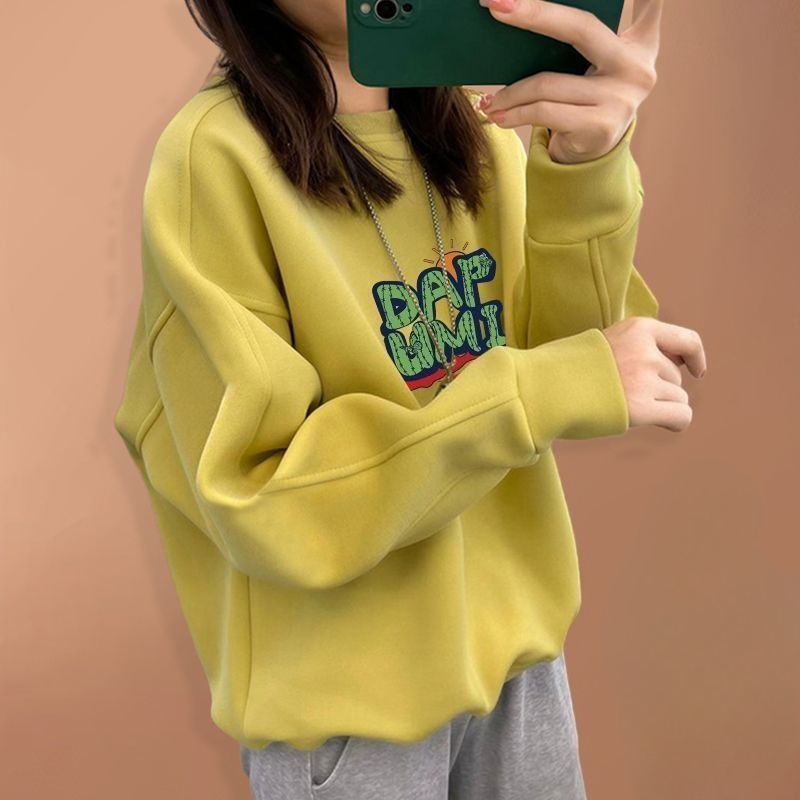 เสื้อสเวตเชิ้ตโอเวอร์ไซส์ผ้าฝ้ - Oversized Crewneck Fleece บทวิจารณ์และราคา