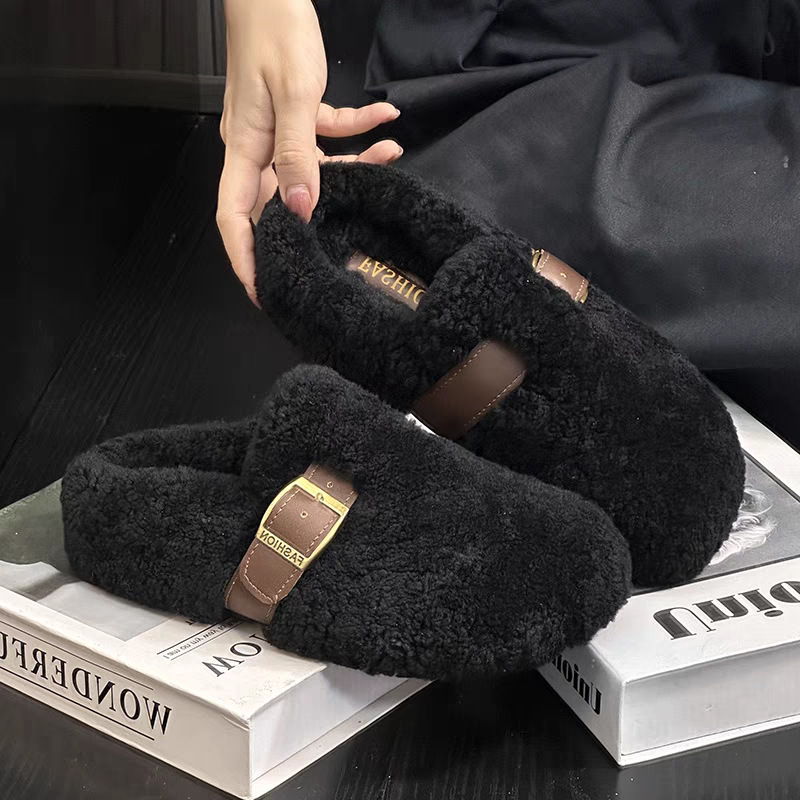 รองเท้าแตะขนแกะแฟชั่นสำหรับฤดู - Street Fashion Clothes บทวิจารณ์และราคา