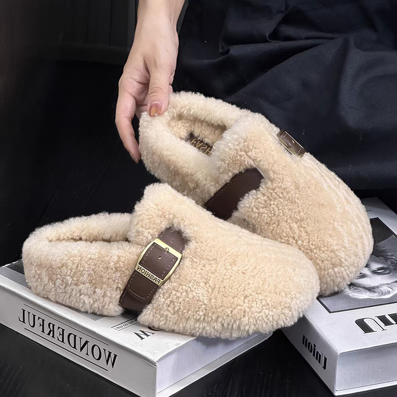 รองเท้าแตะขนแกะแฟชั่นสำหรับฤดู - Street Fashion Clothes บทวิจารณ์และราคา