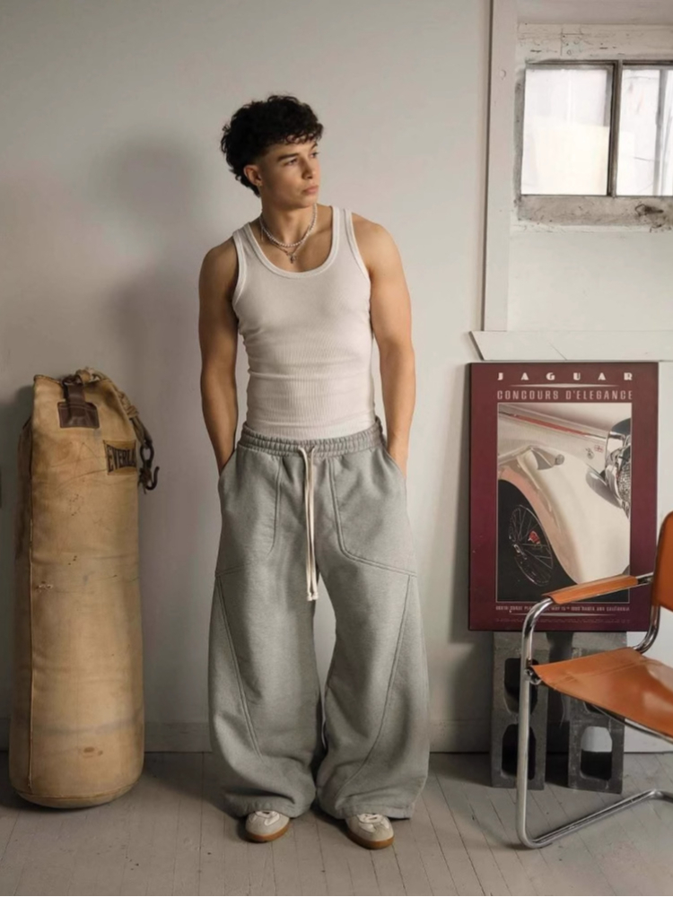 กางเกงขายาวทรงตรงสไตล์ฮิปฮอป ก - Street Fashion Winter 2025 บทวิจารณ์และราคา