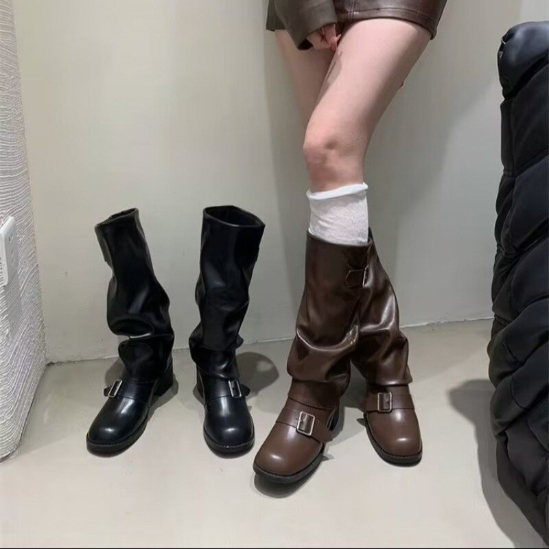 รองเท้าบูทผู้หญิงทรงสูงถึงเข่า - Street Fashion Winter 2025 บทวิจารณ์และราคา