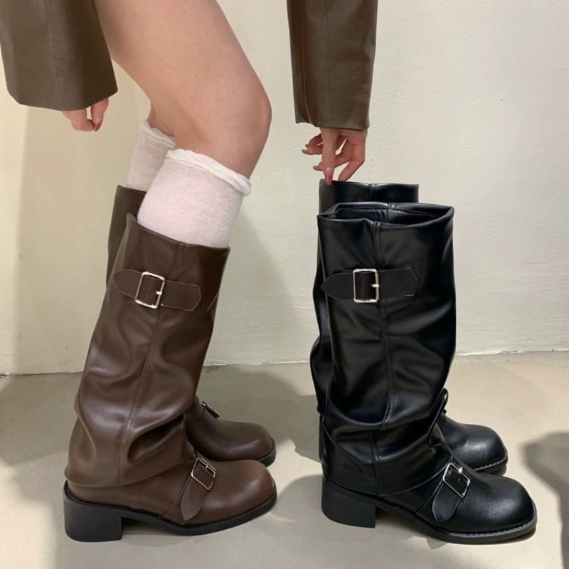 รองเท้าบูทผู้หญิงทรงสูงถึงเข่า - Street Fashion Winter 2025 บทวิจารณ์และราคา