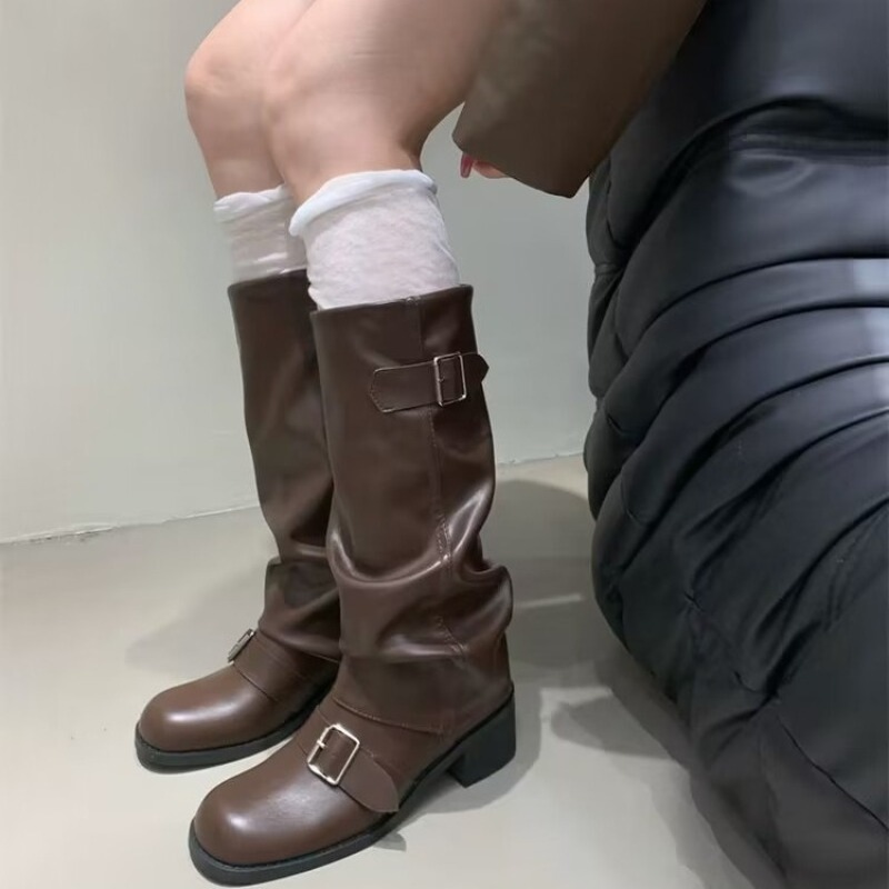 รองเท้าบูทผู้หญิงทรงสูงถึงเข่า - Street Fashion Winter 2025 บทวิจารณ์และราคา