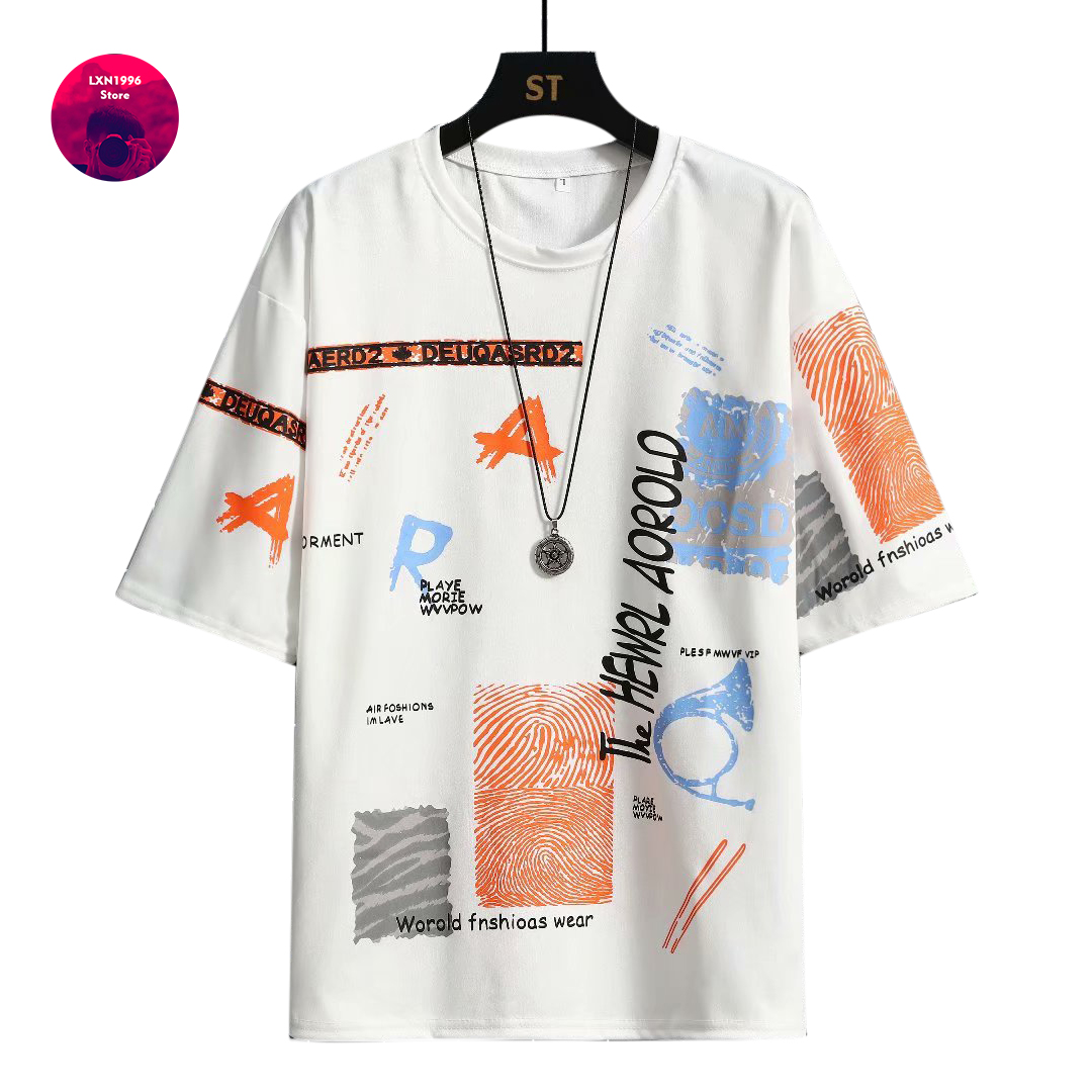 ชาย Harajuku กราฟิกสีดำฤดูร้อน - Street Fashion Japan Brand บทวิจารณ์และราคา