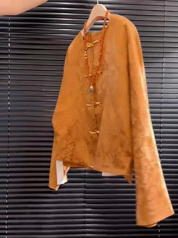 เสื้อซงจินปักลายดอกไม้สีส้มผ้า - Street Fashion Youtube บทวิจารณ์และราคา