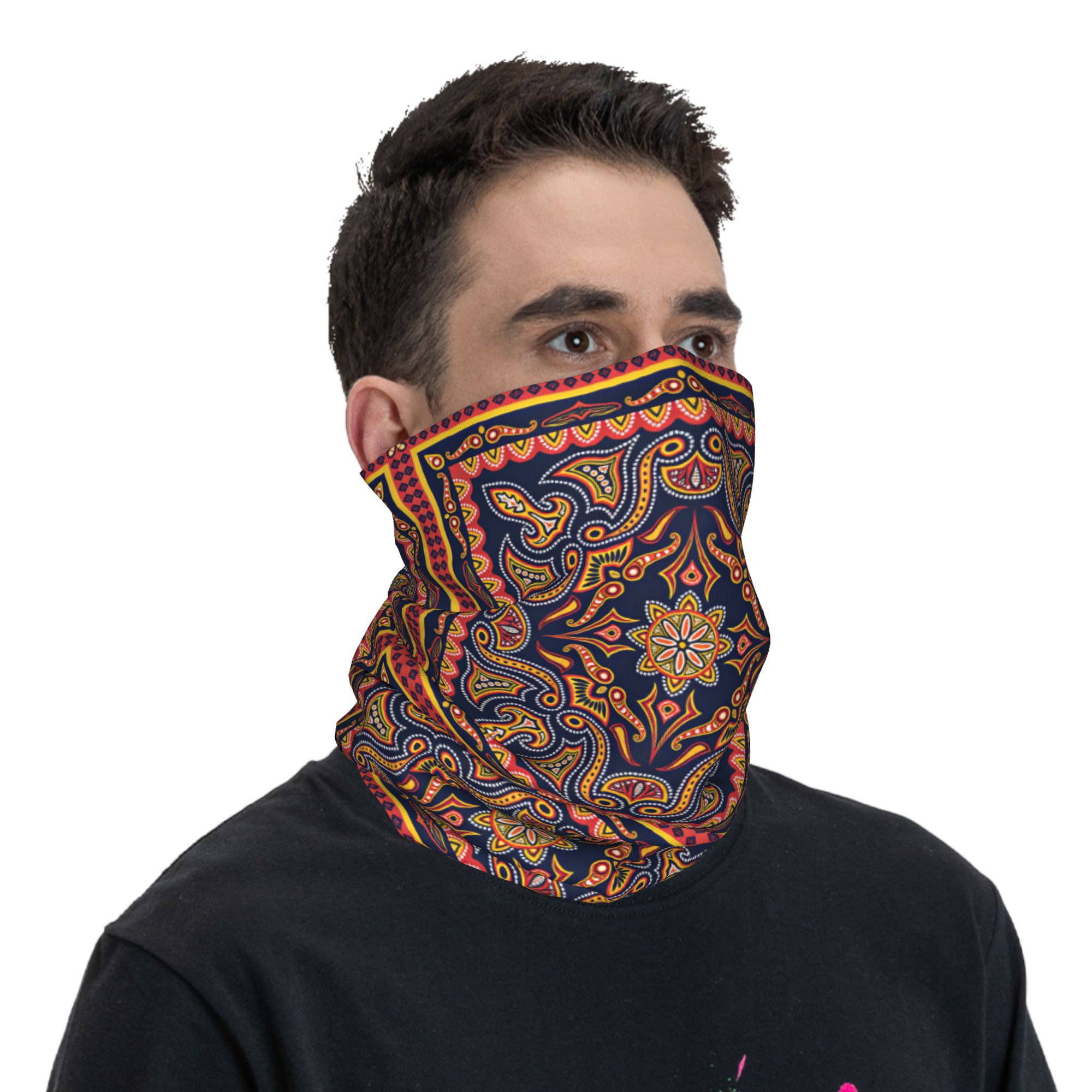 ผ้าคลุมหน้าลายชนเผ่าพิมพ์ลายเพ - Balaclava Face Mask บทวิจารณ์และราคา